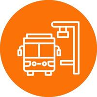 Bus Stop Vector Icon Design