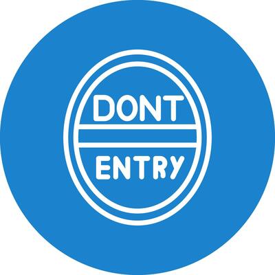 Do Not Enter Vector Icon Design