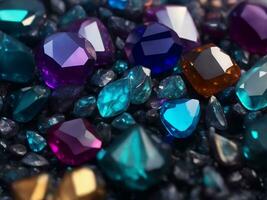 A Shine jewel gem stone, Generative AI Illustration. photo