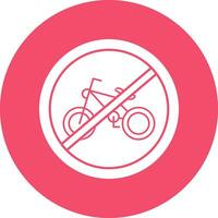 No Motorcycles Vector Icon Design