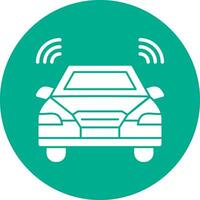 Autonomous car Vector Icon Design