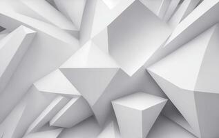 White geometric abstract background, Generative AI Illustration. photo