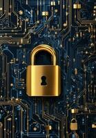Security and cyber security firewall, Generative AI Illustration. photo