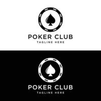 Premium ace poker card template logo element. Logo for gambling games, casinos, tournaments and clubs. vector