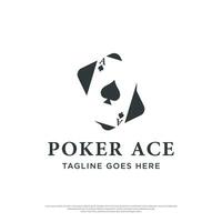 prima as póker tarjeta modelo logo elemento. logo para juego juegos, casinos, torneos y clubs. vector