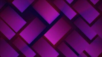 Purple patterns futuristic energy glowing from rectangles and squares background video