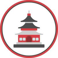 asiático templo vector icono diseño