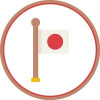 Japan flag Vector Icon Design