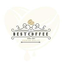 Coffee logo - vector illustration, emblem set design on black background.