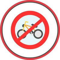 No Motorcycles Vector Icon Design