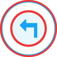 Turn Left Vector Icon Design