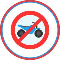 No Bike Vector Icon Design