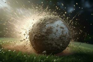 Golf dirty ball. Generate Ai photo