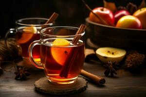 Homemade fruit tea honey. Generate Ai photo