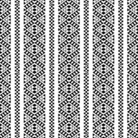 Aztec seamless ethnic pattern vector illustration. Pixel stripe style. Abstract tribal geometric unique art design for print fabric. Black and white color.