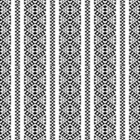 Aztec seamless ethnic pattern vector illustration. Pixel stripe style. Abstract tribal geometric unique art design for print fabric. Black and white color.