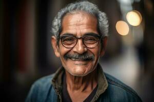 Hispanic senior man. Generate Ai photo