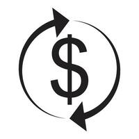 Exchange and currency conversion. Dollar Icon. Exchange icon, swap and money exchange, give and take vector illustration