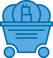 Mine cart Vector Icon Design