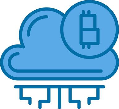 nube minería vector icono diseño