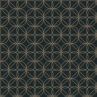 Pattern design in gold color on black background vector