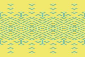 Ethnic abstract ikat.Seamless pattern in tribal.Native aztec boho vector design.colorful asian style floral pattern.Ikat geometric folk ornament.Tribal ethnic vector texture