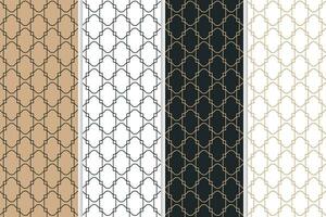 Seamless pattern set geometric and abstract background design vector