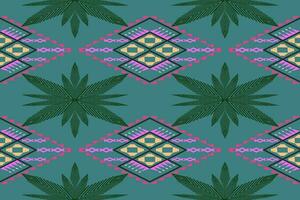 Ethnic traditional elegant ornamental multi colorful geometric pattern background design border textile print for texture,fabric,clothing,wrapping,carpet. vector