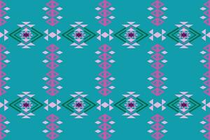 Ethnic abstract ikat.Seamless pattern in tribal.Native aztec boho vector design.colorful asian style floral pattern.Ikat geometric folk ornament.Tribal ethnic vector texture