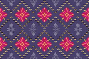 Geometric seamless pattern  for block print,batik,fabric,textile.Ethnic abstract ikat.Colorful abstract contemporary seamless pattern.Hand drawn unique print. vector