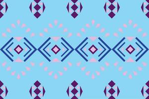 Geometric ethnic oriental pattern traditional Design for fabric,carpet,clothing,textile,batik.Ethnic abstract ikat seamless pattern in tribal.Embroidery style. vector