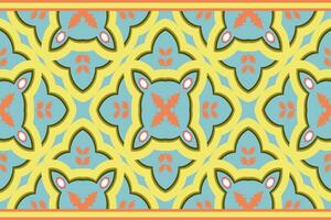Ethnic abstract ikat.Seamless pattern in tribal.Colorful vector seamless patterns collection.Spring summer autumn decor.Festival elements with coloful background.