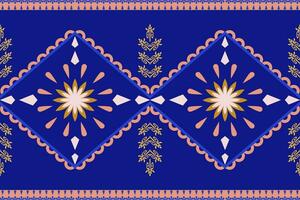 Native ikat fabric.Aztec geometic art ornament design for carpet,wallpaper,clothing,wrapping,textile.Damask style pattern for textile and decoration.Seamless pattern in tribal. vector