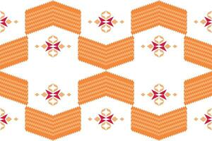Abstract ethnic aztec geometric pattern design for background.Ethnic ikat geometric pattern for vibrant color.Colorful geometric embroidery for textiles,fabric,clothing,background,batik,knitwear vector