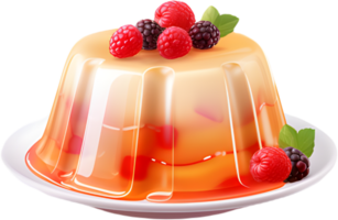 ein platzen von scharf Genuss, das Pudding Parfait ist großzügig beschichtet mit ein samtig Erdbeere Soße und geschmückt mit ein Array von exquisit Beläge. generativ ai png