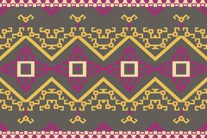 Traditional weaving inspired vector seamless.Color geometric ornament for textile for fabric design.Folk art batic cloth abstract colorful design.Background vector ornate elegant vintage style.