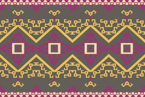 Traditional weaving inspired vector seamless.Color geometric ornament for textile for fabric design.Folk art batic cloth abstract colorful design.Background vector ornate elegant vintage style.