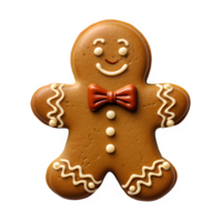 jengibre un pan hombre galletas aislado en transparente antecedentes ,Navidad pan de jengibre png ,generativo ai