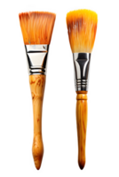 paint brush isolated on transparent background ,wooden brush cut out png ,generative ai