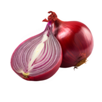 red onion isolated on transparent background ,onion isolated cut out ,generative ai png
