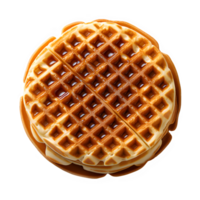 runden Waffel Schnitt aus isoliert auf transparent Hintergrund png ,Spitze Aussicht ,generativ ai