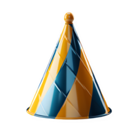 party cone hat isolated on transparent background ,birthday party cap png ,generative ai