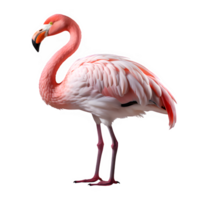 roze flamingo vogel geïsoleerd Aan transparant achtergrond ,exotisch flamingo besnoeiing uit PNG ,generatief ai