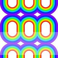 Rainbow background seamless circle and reflection geometric vector