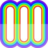 Rainbow frame border long picture vertical colorful vector