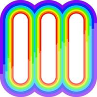 Rainbow frame border long picture vertical vector image