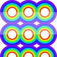 Rainbow background seamless circle colorful geometric shape vector