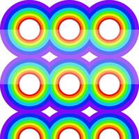 Rainbow background seamless circle colorful geometric shape vector