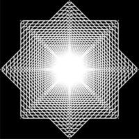 Visual of the Optical Illusion Created from Square Lines Composition, can use for Background, Decoration, Wallpaper, Tile, Carpet Pattern, Modern Motifs, Contemporary Ornate, or Graphic Design Element vector