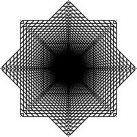 Visual of the Optical Illusion Created from Square Lines Composition, can use for Background, Decoration, Wallpaper, Tile, Carpet Pattern, Modern Motifs, Contemporary Ornate, or Graphic Design Element vector